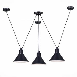 Чёрная люстра-паук на 3 лампы «Svevo»