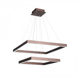 Люстра два квадрата с пультом «PIAZZA»