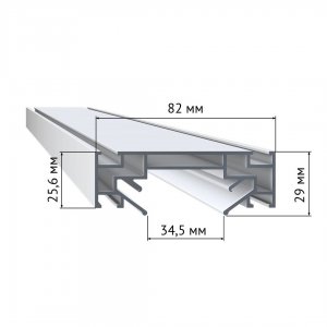 Профиль для монтажа однофазного шинопровода в натяжной потолок 2м «Track»