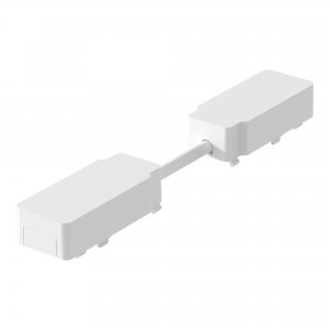 Белый прямой соединитель питания плоского магнитного шинопровода «SKYFLAT»