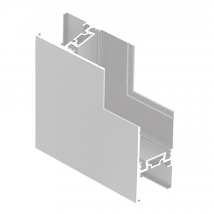 Белый угол-соединитель "потолок-стена" плоского магнитного шинопровода «SKYFLAT»