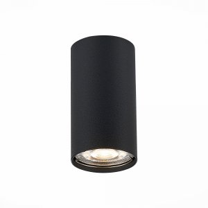 Чёрный накладной потолочный светильник цилиндр «Simplus»