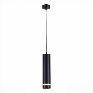 Чёрный подвесной светильник цилиндр 12Вт 3000К