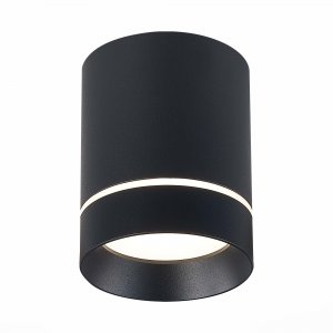 Чёрный накладной потолочный светильник цилиндр 12Вт 4000К «ST115»