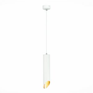 Белый подвесной светильник срезанный цилиндр 30см