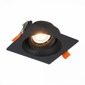 Квадратный чёрный поворотный встраиваемый светильник «Misura»