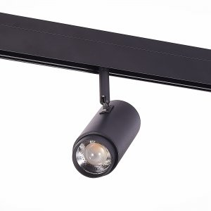 Чёрный трековый светильник 12Вт 3000К 10-60 градусов для магнитного шинопровода «ZIRO»