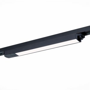 Чёрный длинный трековый однофазный светильник 12Вт 3000К «ST366»