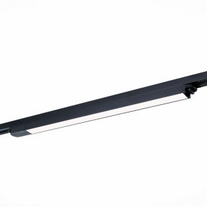 Длинный чёрный трековый однофазный светильник 24Вт 3000К «ST366»