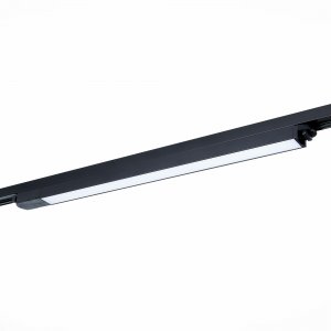 Чёрный длинный однофазный трековый светильник 24Вт 4000К «ST366»