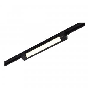 Чёрный однофазный линейный трековый светильник 10Вт 4000К «Однофазная Трековая Система»