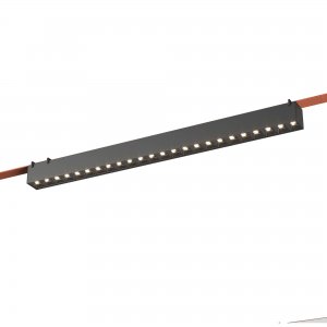 Чёрный линейный светильник для ременной трековой системы 24Вт 3000К 24градуса «Band»