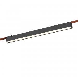 Чёрный линейный светильник для ременной трековой системы 24Вт 3000К 120 градусов «Band»