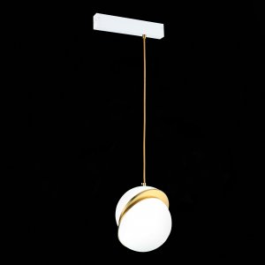 Трековый подвесной светильник разрезанный шар, белый/латунь «SKYLINE 220»