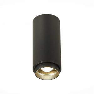 Чёрный накладной потолочный светильник цилиндр 12Вт 4000К 15-60 градусов «Zoom»