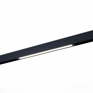 Чёрный линейный трековый светильник 41см 18Вт 3000К «Skyline 220»