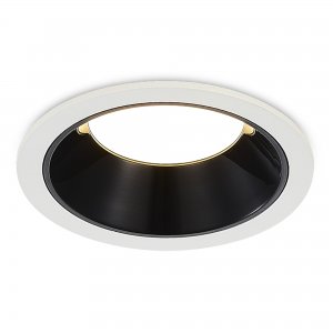 бело-чёрный круглый встраиваемый светильник 7Вт 4000К