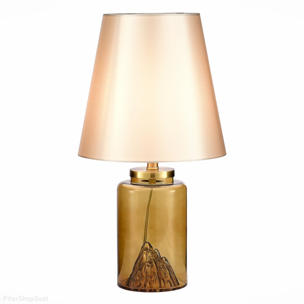 Настольная лампа со стеклянным основанием, коньячный/бежевый «Ande» SL1000.204.01