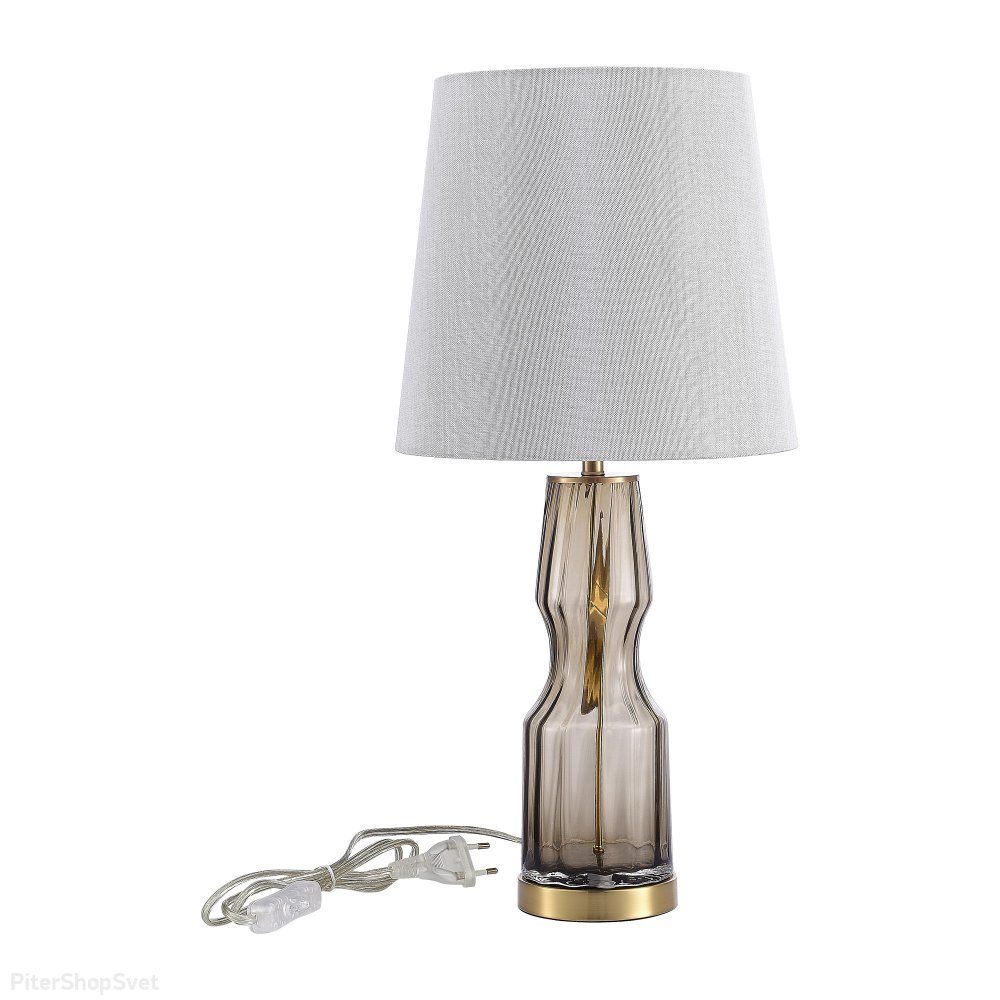 Настольная лампа, латунь/коньячный/серый «SAYA» SL1005.704.01