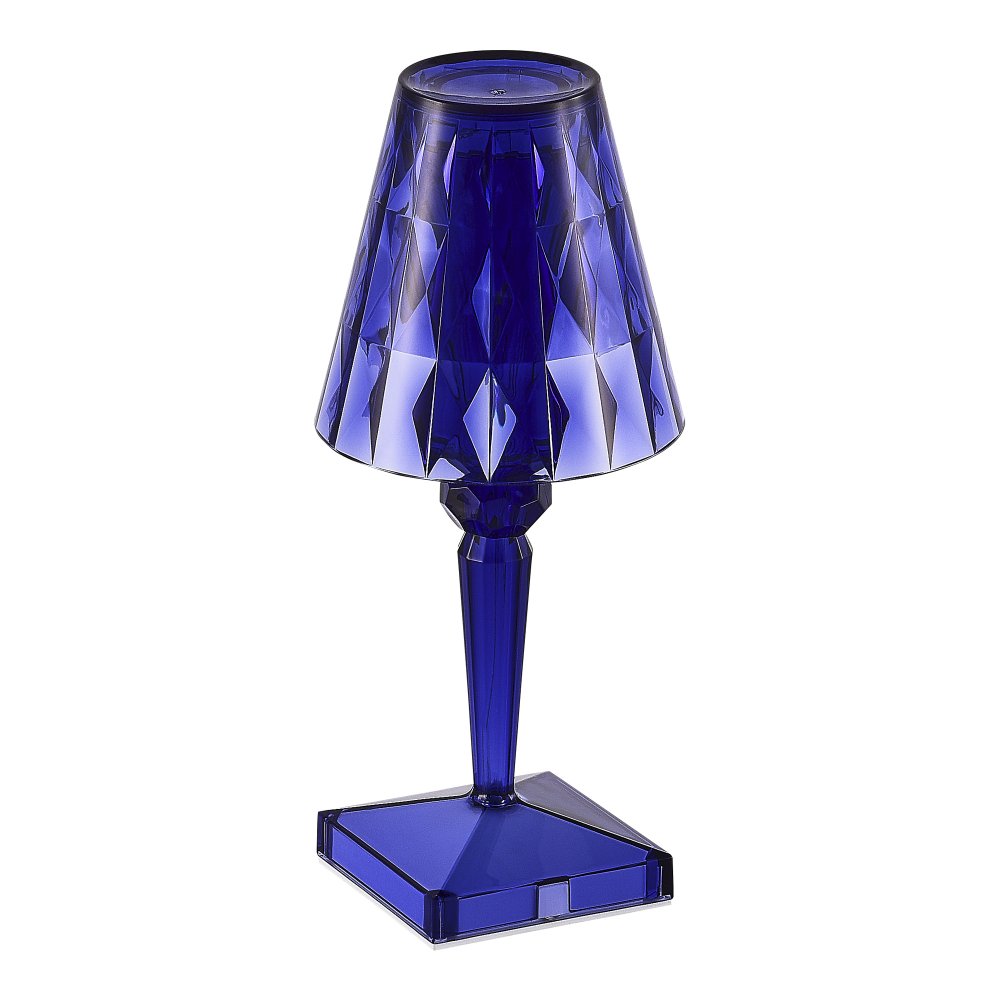 Синяя настольная лампа с абажуром конус 3000/4000/6000K «SPARKLE» SL1010.714.01