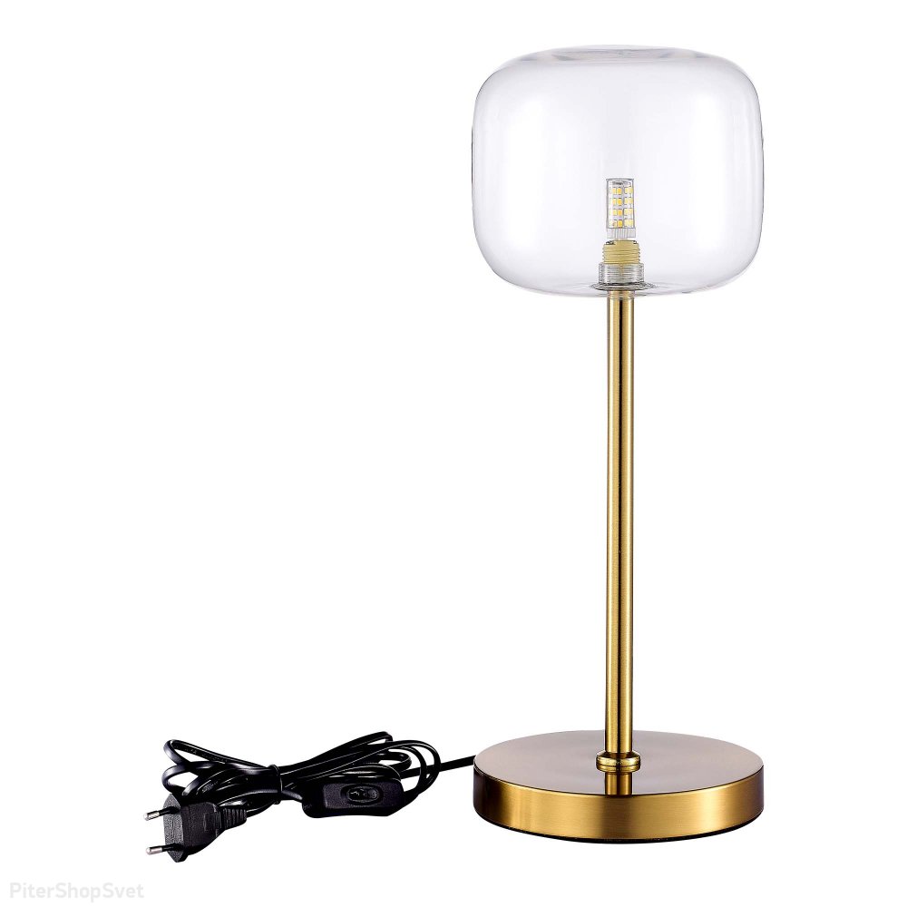 Настольная лампа, латунь/прозрачный «Finn» SL1049.304.01