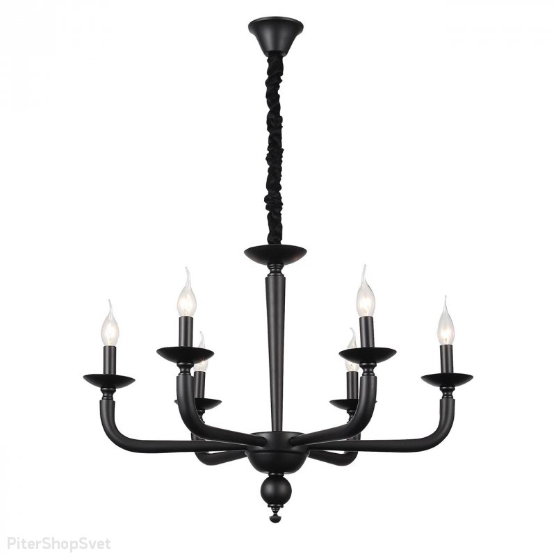 Чёрная подвесная люстра со свечами «Maste» SL1114.403.06