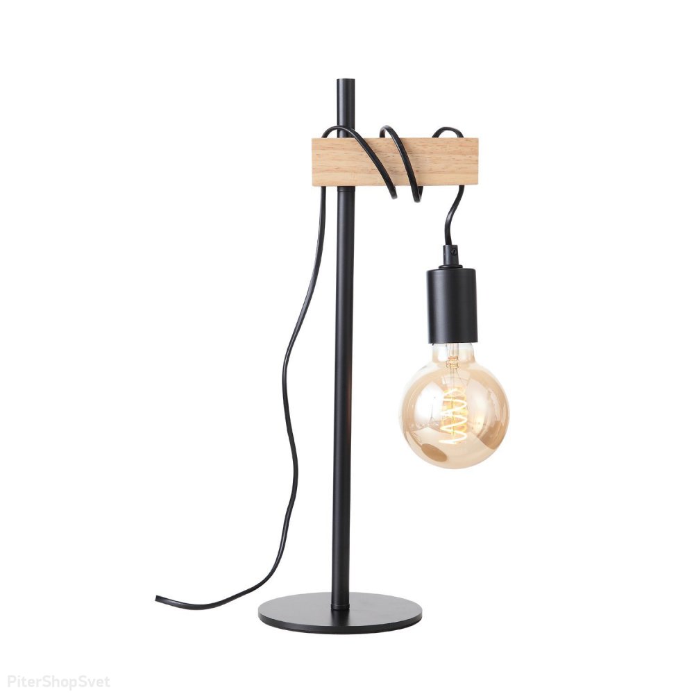 Настольная лампа с подвесом на деревянном бруске «Bagetti» SL1142.404.01