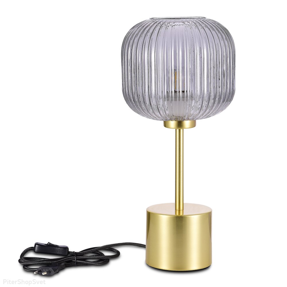 Настольная лампа, латунь/дымчатый «Gran» SL1154.304.01