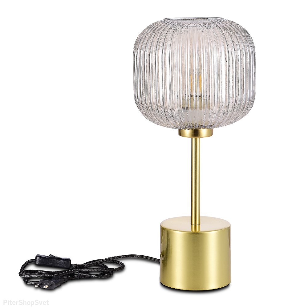 Настольная лампа, латунь/коньячный «Gran» SL1154.314.01