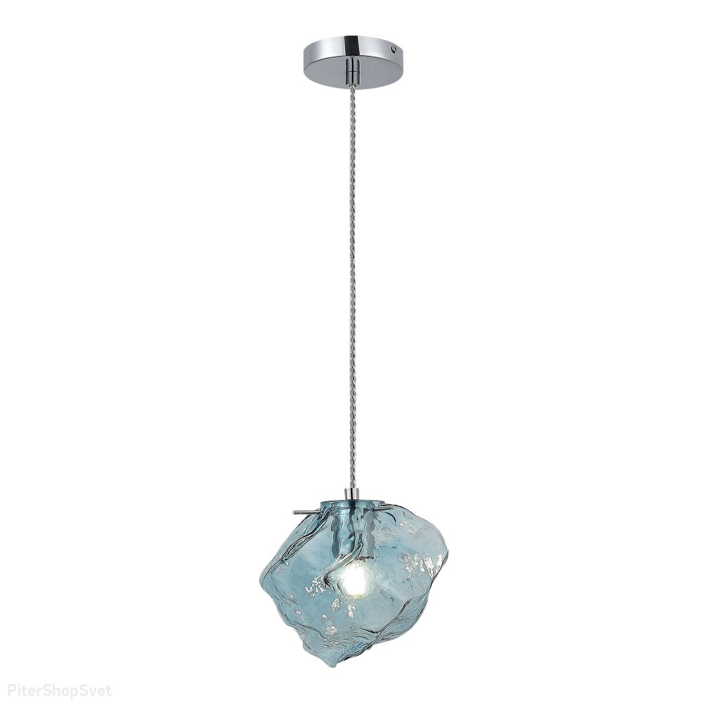 Подвесной светильник с голубым плафоном «PORTICI» SL1175.113.01
