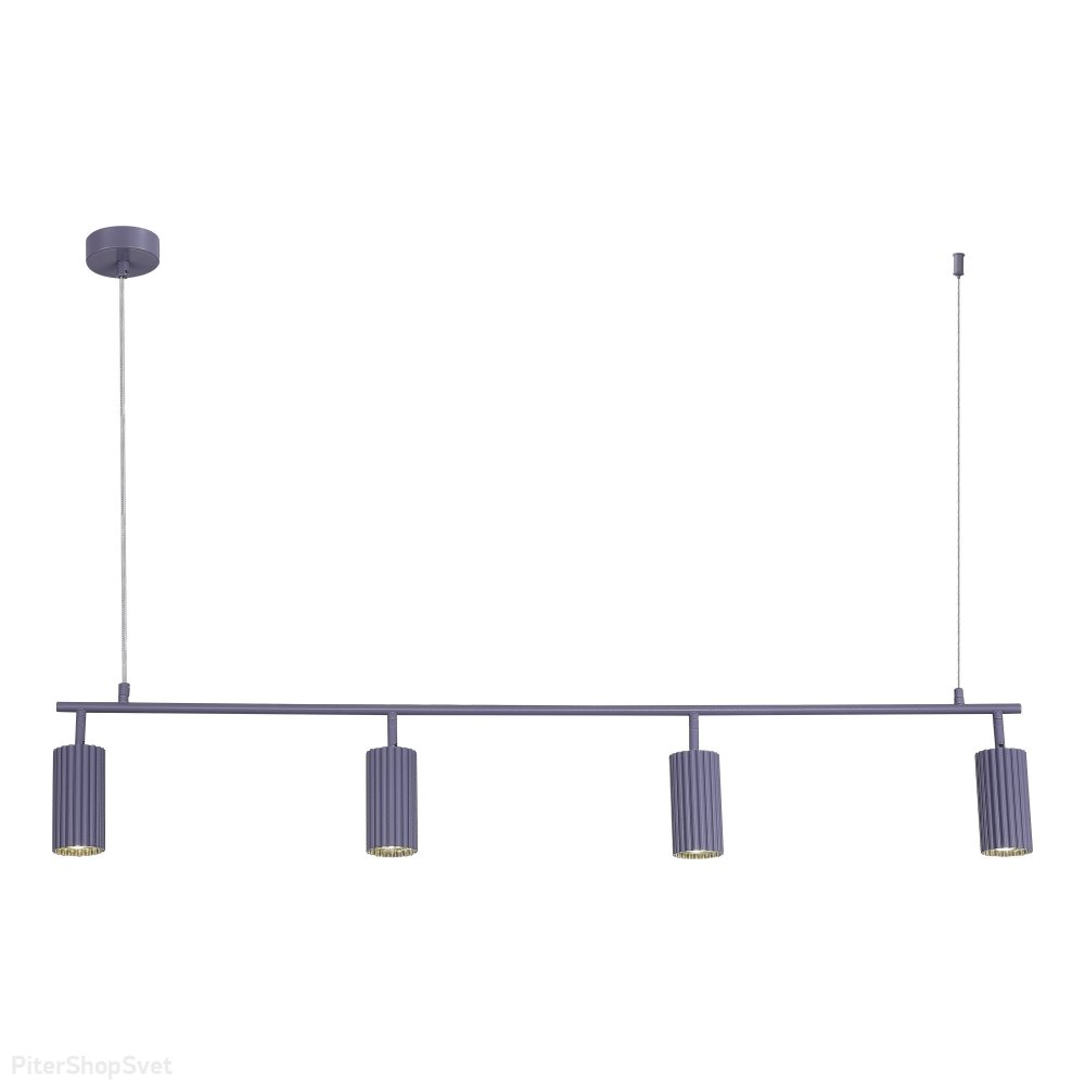 Длинный подвесной светильник со спотами, серый «Kendo» SL1213.703.04