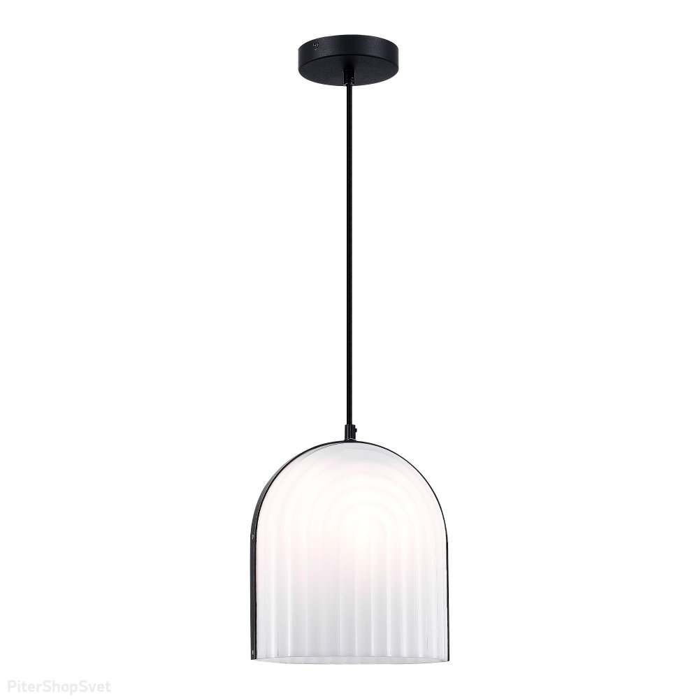 Чёрный подвесной светильник с белым плафоном «AIRE» SL1302.403.01