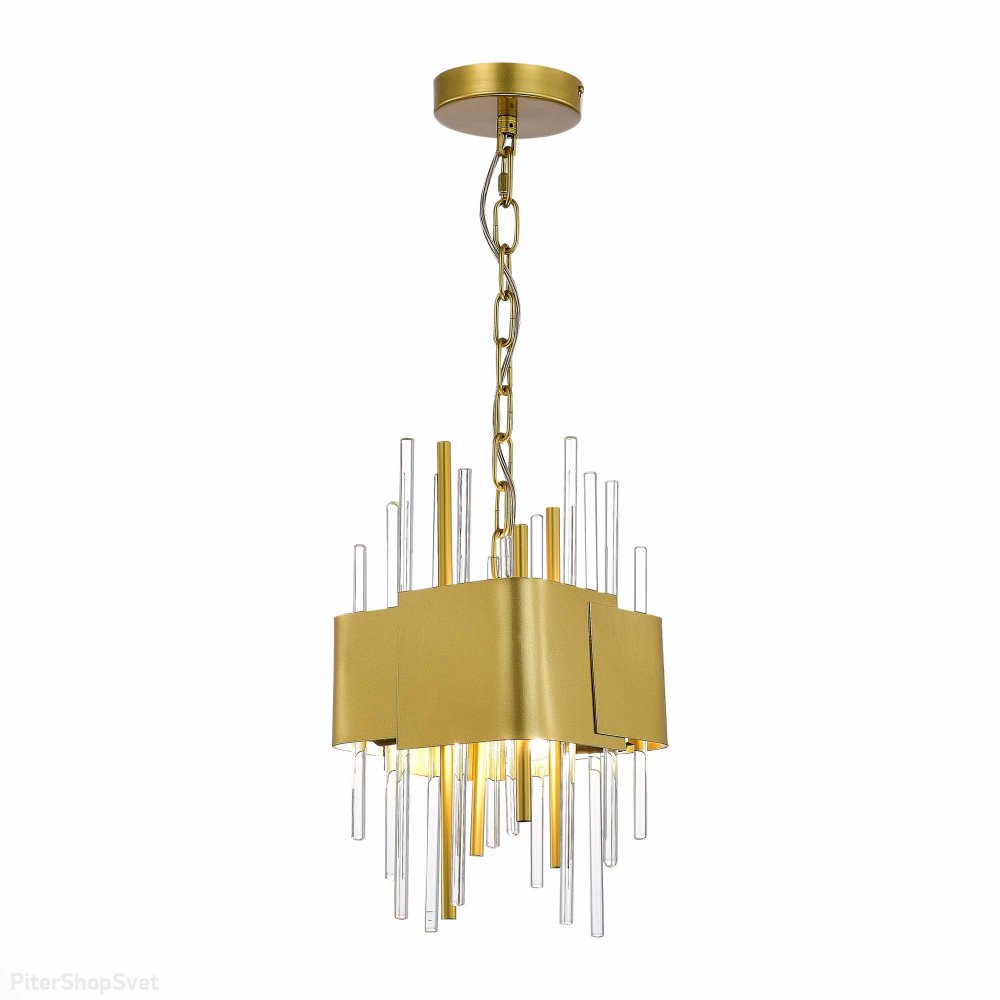 Подвесной светильник со стеклянными палочками, матовое золото/прозрачный «Olvera» SL1633.203.04