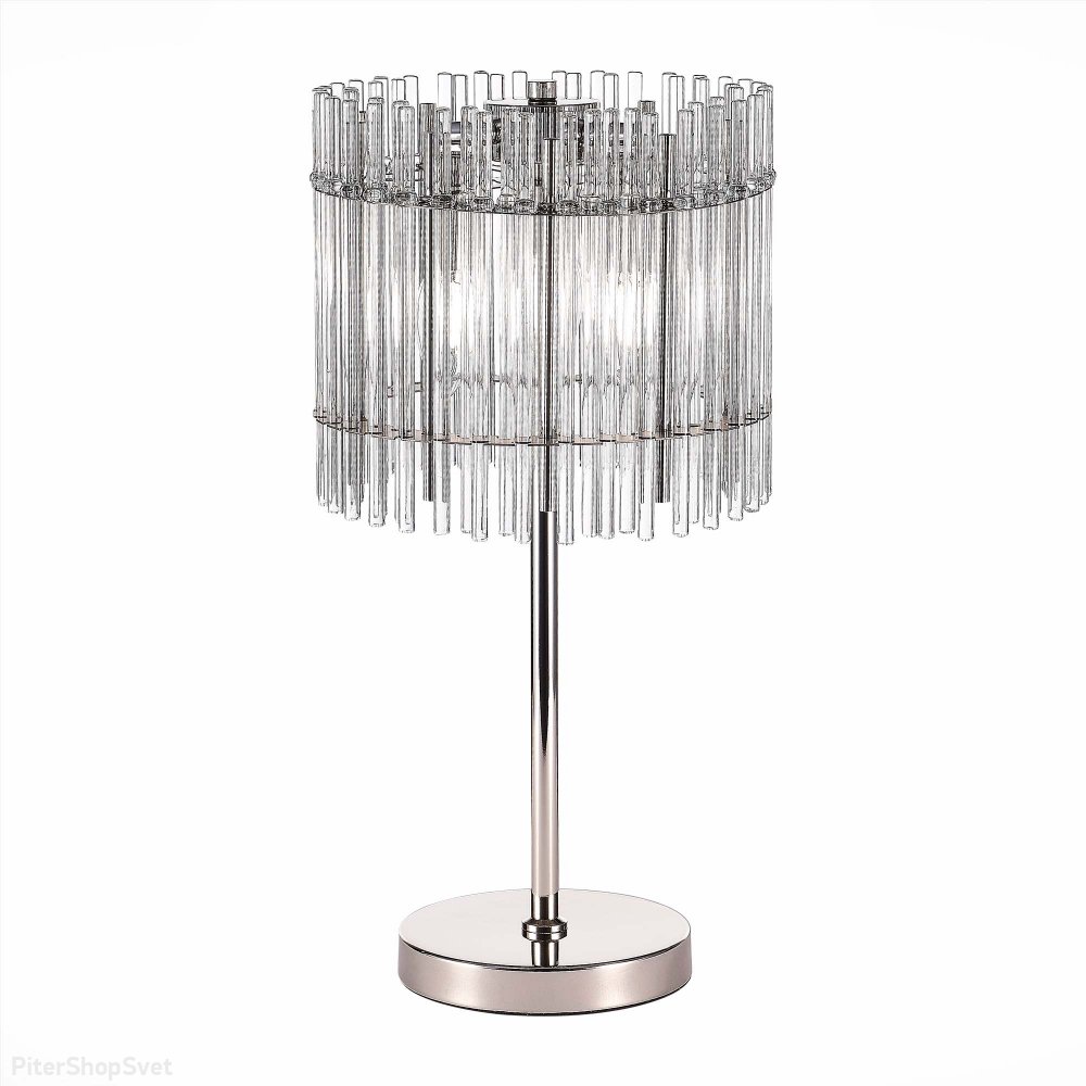 Настольная лампа цвета никеля со стеклянными палочками «Epica» SL1656.104.03