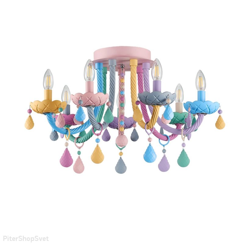 Разноцветная потолочная люстра со свечами «Fiata» SL1700.782.07