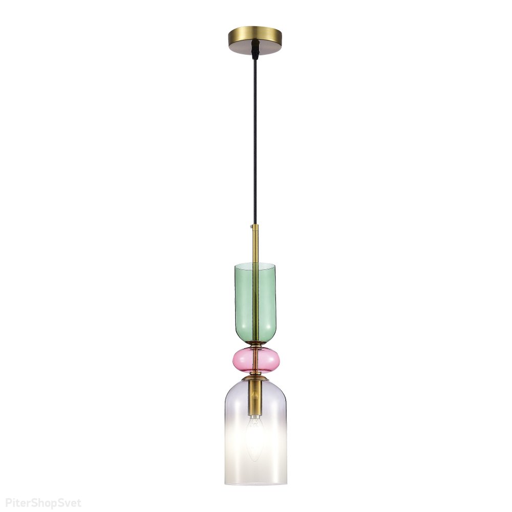 Подвесной светильник с разноцветным стеклом «Gea» SL2000.203.01