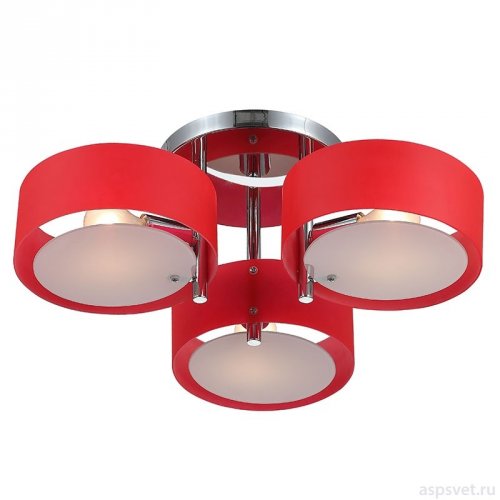 Люстра с красными плафонами на штанге SL483.602.03 FOREST St Luce