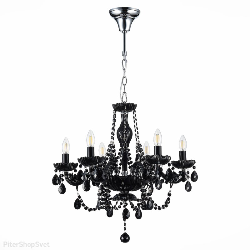 Черная подвесная люстра «ODILIA» SL642.403.06