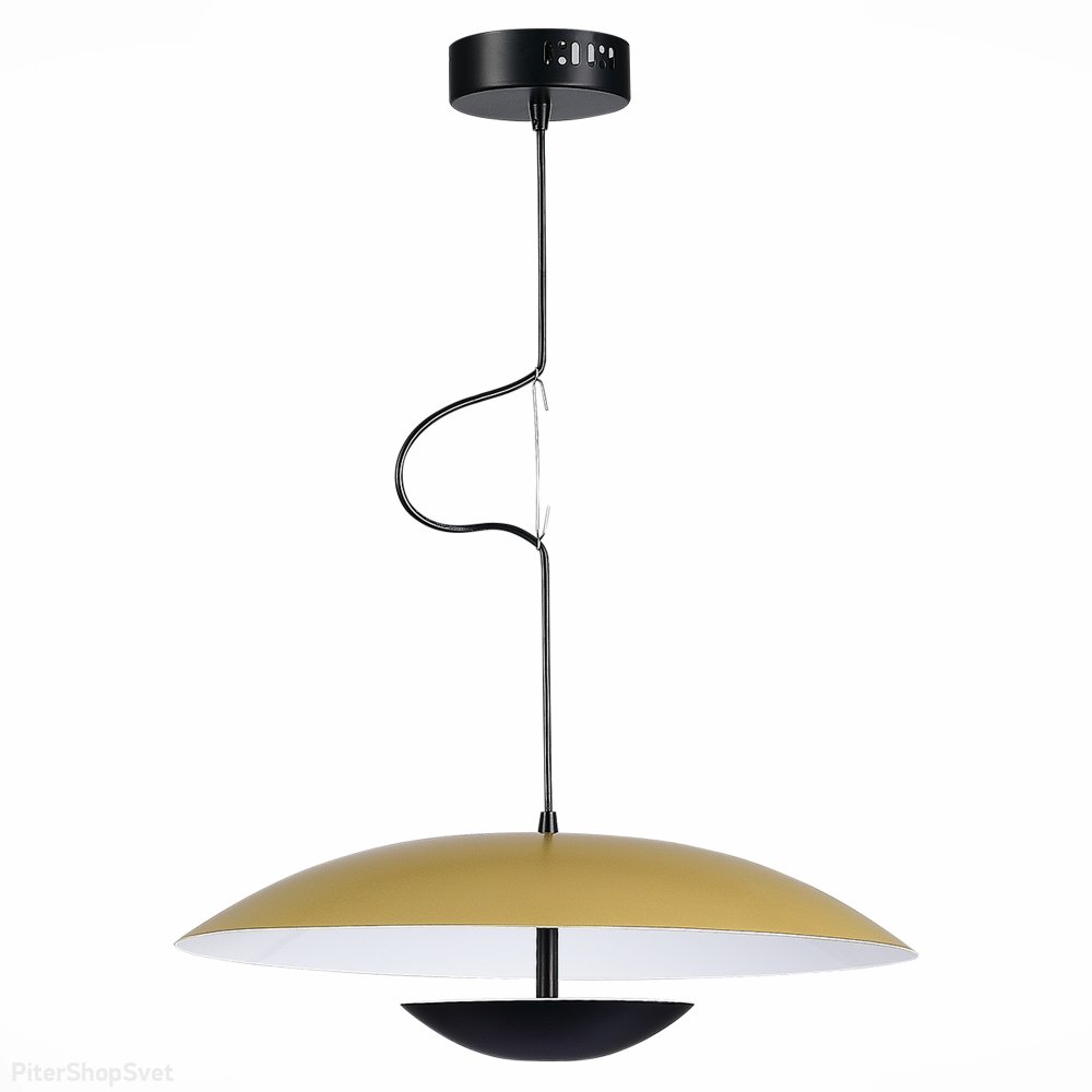 Чёрно-золотой подвесной светильник с отражённым светом 35Вт 3000К «Armonico» SL6502.203.01