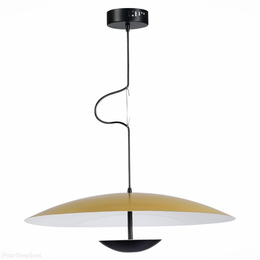 Чёрно-золотой подвесной светильник с отражённым светом 40Вт 3000К «ARMONICO» SL6502.213.01