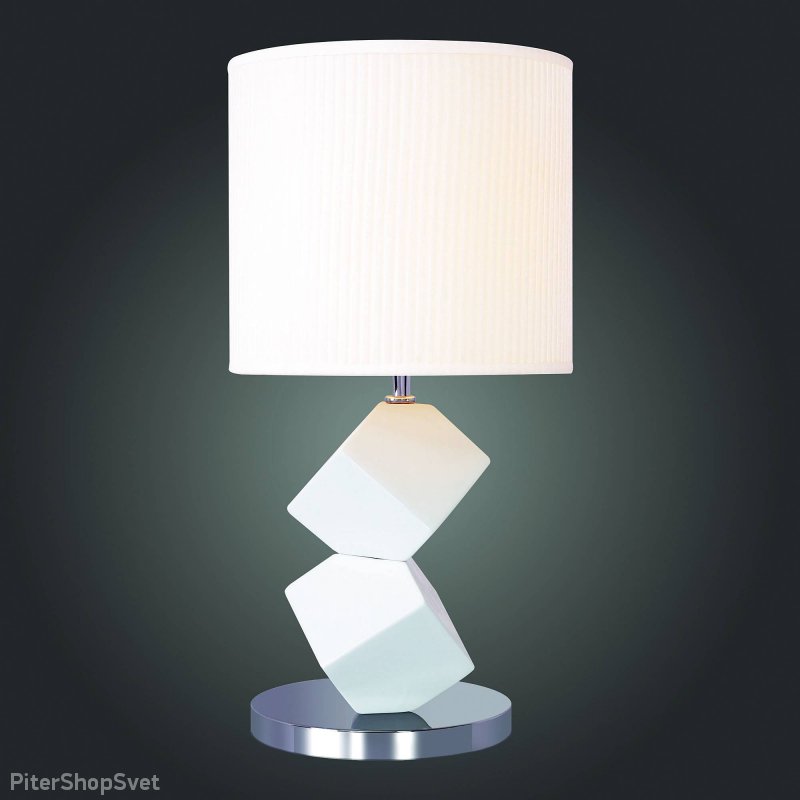 Белая настольная лампа с основанием из кубов «Tabella» SL985.504.01