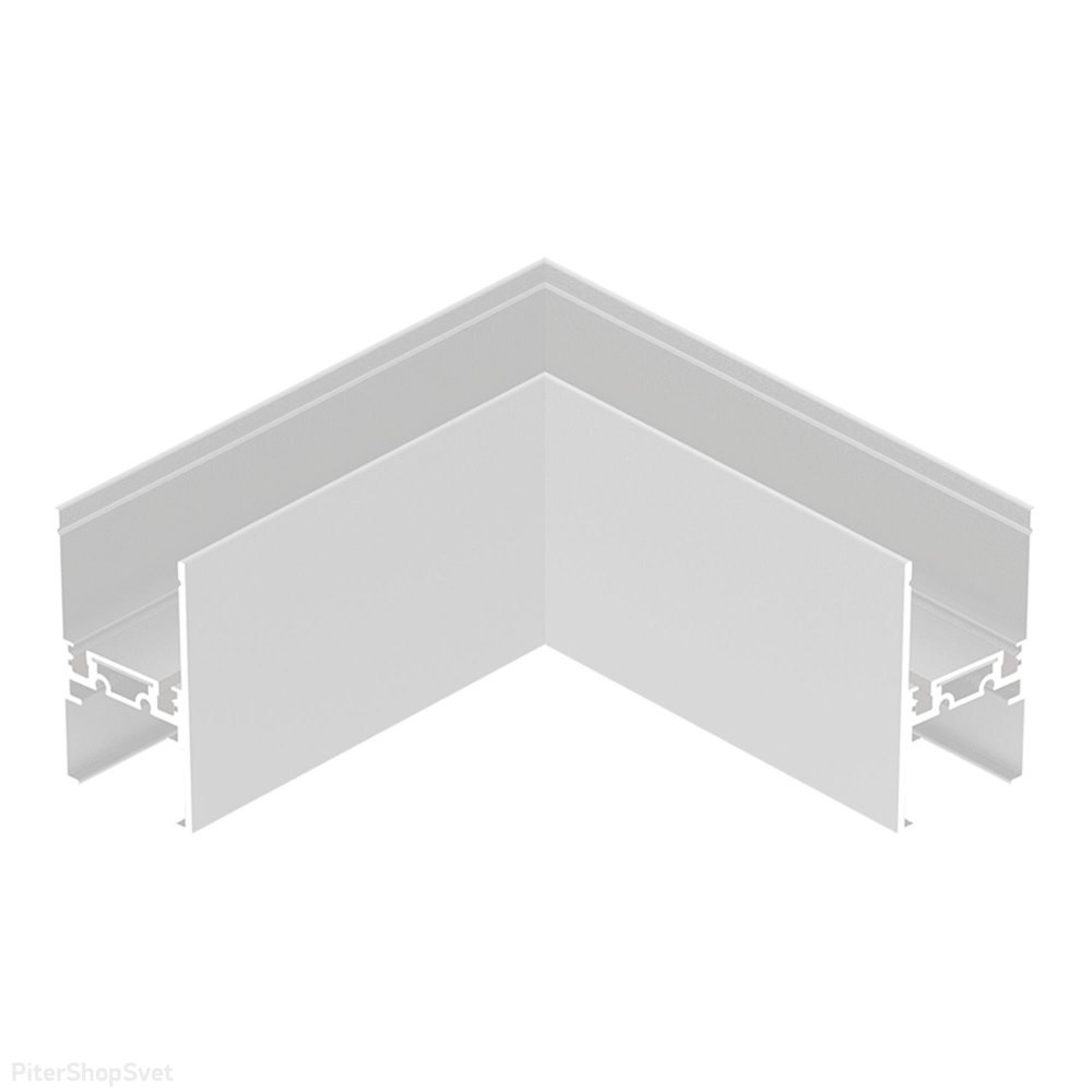 Белый угол-соединитель "потолок-потолок" плоского магнитного шинопровода «SKYFLAT» ST068.509.10
