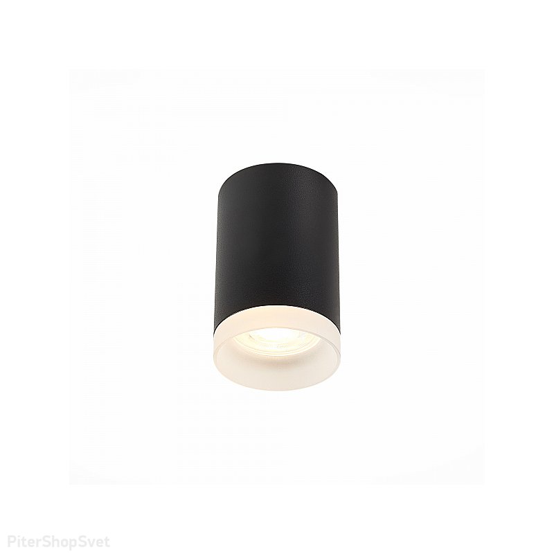 Чёрный накладной потолочный светильник цилиндр «ST100» .402.01