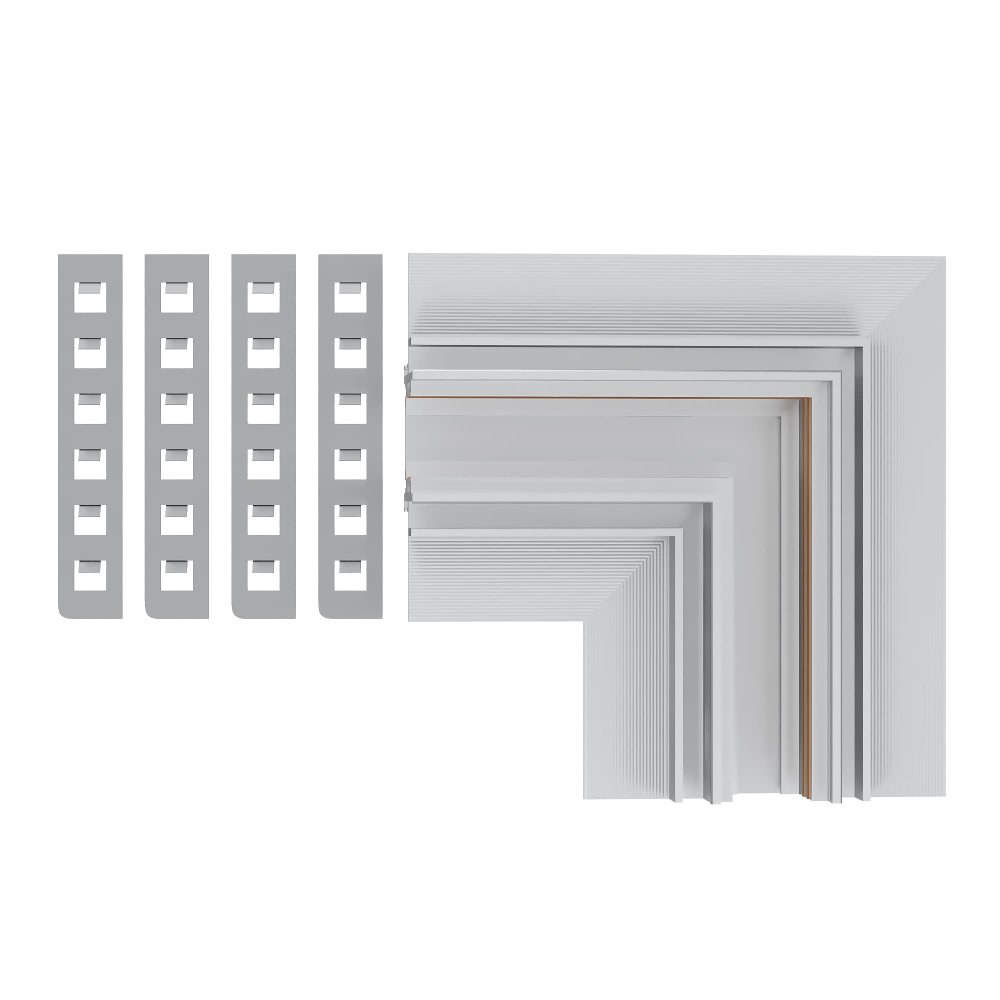 Угол соединитель низкопрофильного трека в ГКЛ 12,5мм «SKYLINE 48+» ST1007.529.12