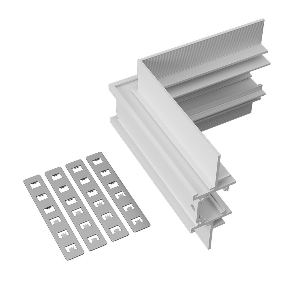 Внутренний угол соединитель низкопрофильного трека в ГКЛ 12,5мм «SKYLINE 48+» ST1007.549.12