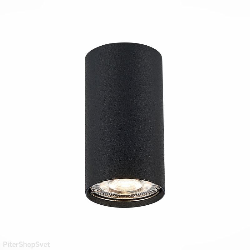 Чёрный накладной потолочный светильник цилиндр «Simplus» ST110.407.01