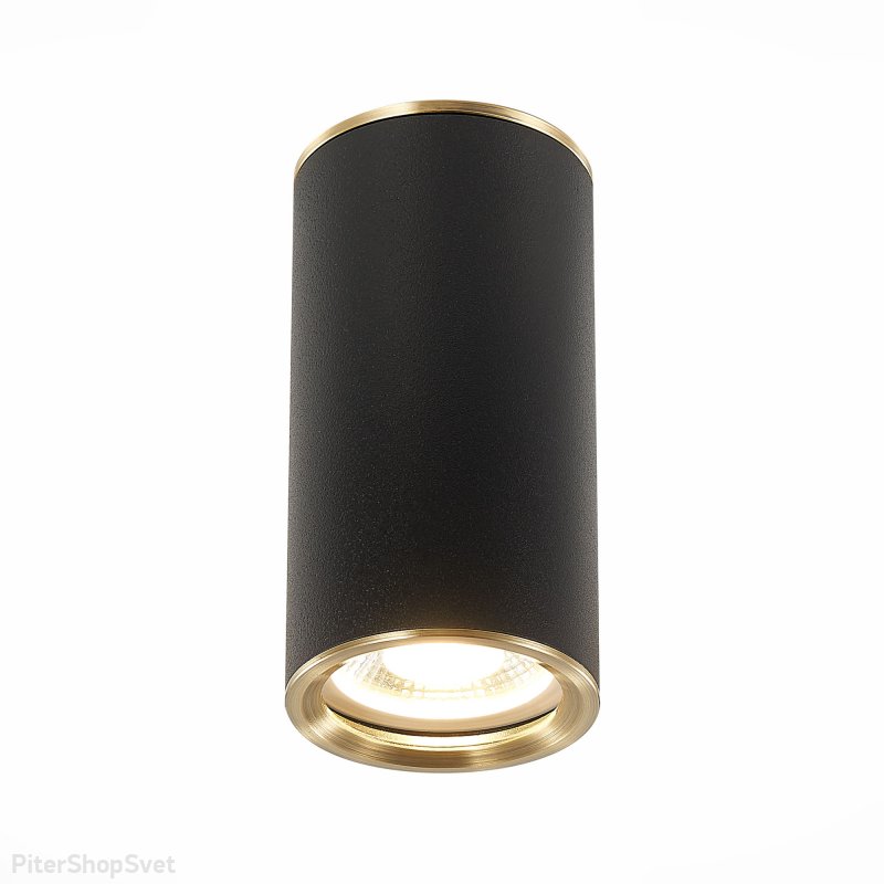 Накладной потолочный светильник цилиндр чёрный/бронзовый «CHOMUS» ST111.437.01