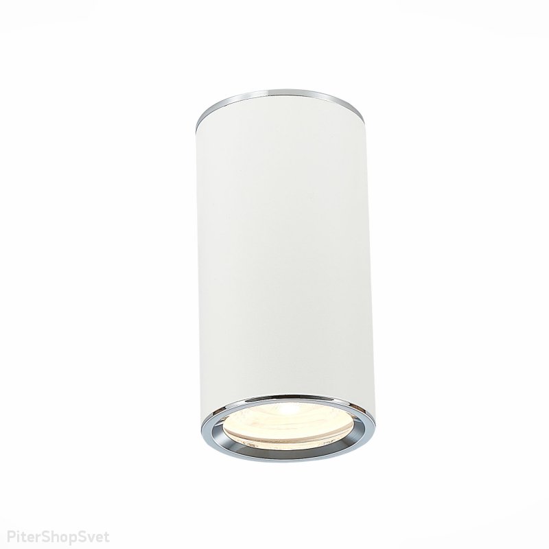 Накладной потолочный светильник цилиндр белый/хром «Chomus» ST111.507.01