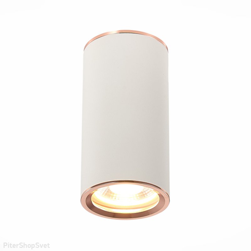 Накладной потолочный светильник цилиндр белый/розовое золото «CHOMUS» ST111.527.01