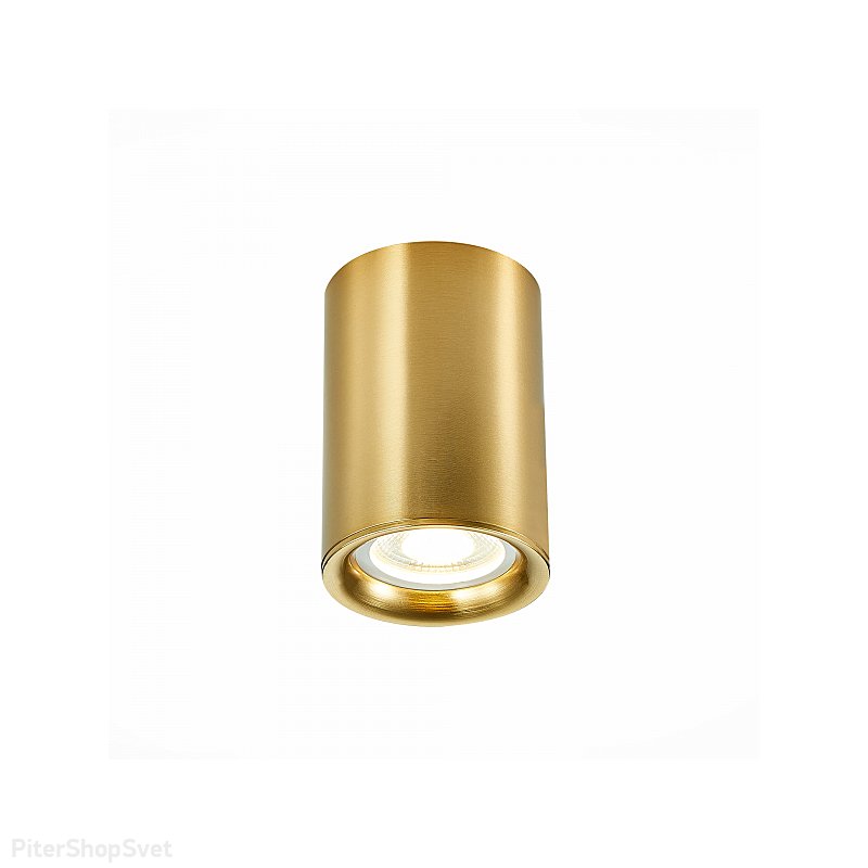 Золотистый накладной потолочный светильник цилиндр ST114.207.01